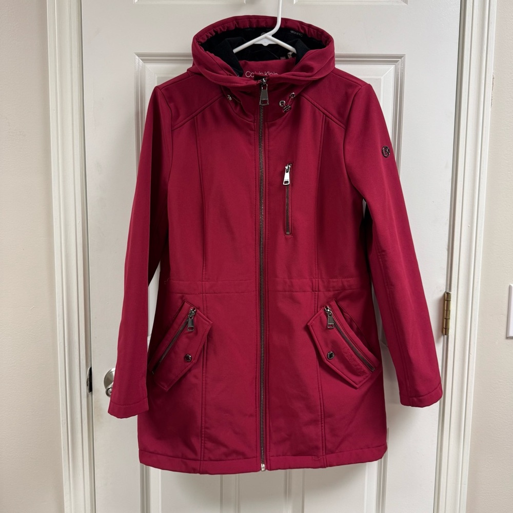 Calvin Klein Softshell Anorak Raincoat Hooded Jacket